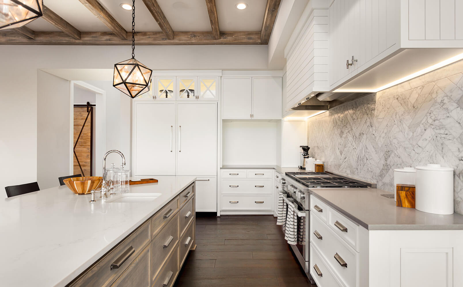 kitchen after receiving plumbing work